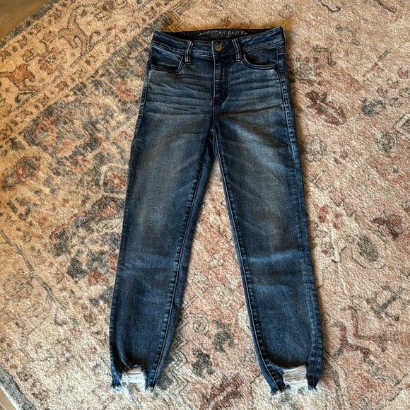 American Eagle Outfitters Next Level Stretch Ankle Cropped Jeggings - Picture 1 of 7